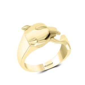 EFFY 14K Yellow Gold & Black Diamond Men's Ring